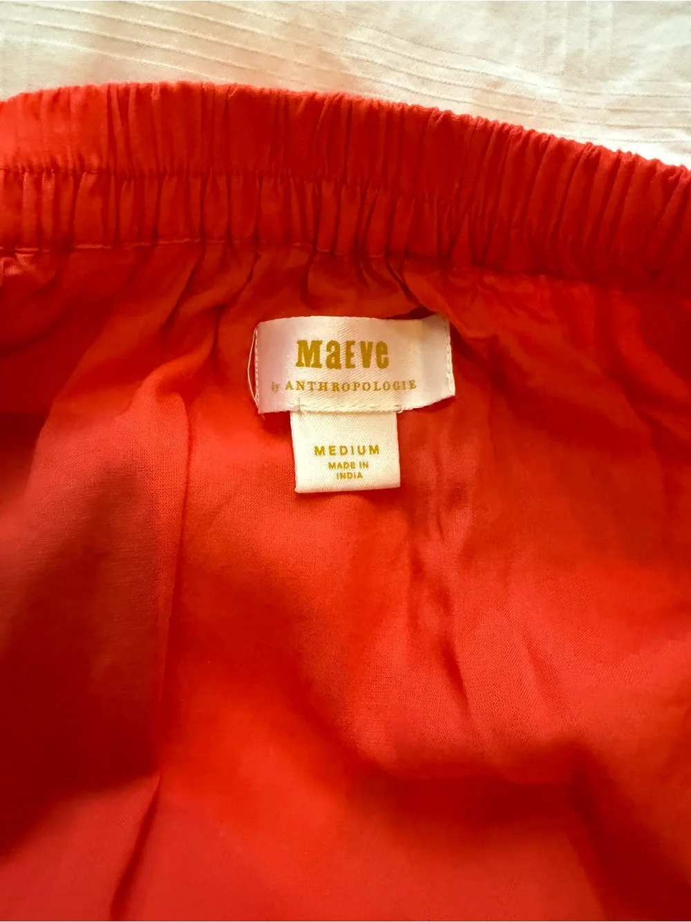 Maeve Anthropologie Bold Orange Floral Maxi Skirt - Picture 2 of 4